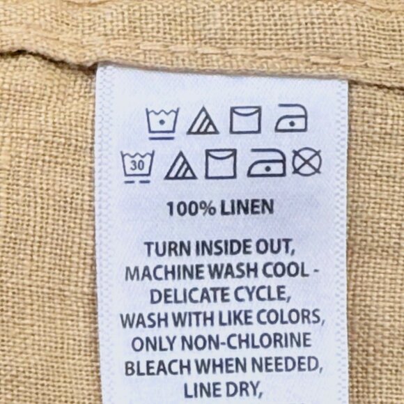 Panama Jack Men's 100% Linen Short Sleeve Tan Shirt Size Small European Flax NWT - Picture 8 of 10